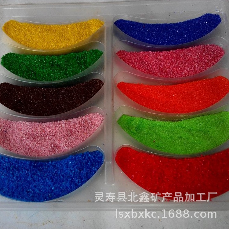 烧结彩砂 环氧彩砂地坪用彩色染色石英砂 颜色多种 型号齐全