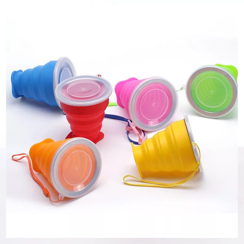 New 200ml travel stainless steel silicone foldable cup, convenient to carry, odorless cup, can print cup logo