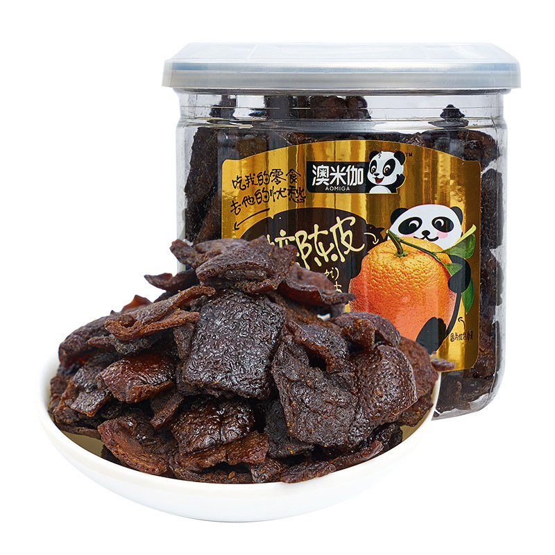Canned 180g black sugar tangerine peel aged tangerine peel dry tangerine peel pieces tangerine peel orange peel