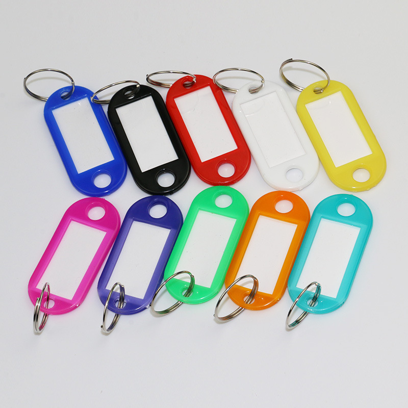 Supply of Cross-Border Colorful Plastic Pp Key Tags, Hotel Mark Code Plates, Keychain Pendants, Classified Candy-Colorfuled Number Plates