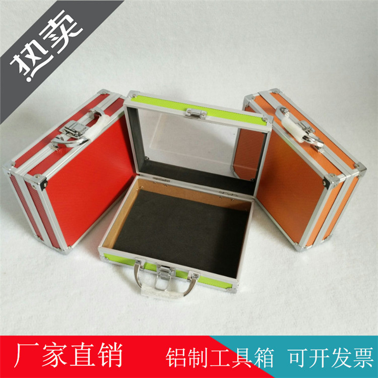 手提透明亚克力板铝合金仪器工具箱色卡箱整体家居产品展示盒加工