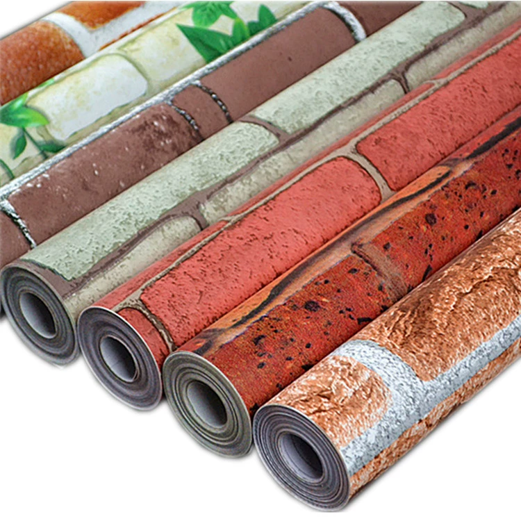 Self-adhesive Wallpaper Roll PVC, 45 cm × 9.8 m, peel-and-stick decorative brick patterns
