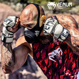 Venum毒液授权无可争议MMA拳套手套成人半指 格斗真皮拳套