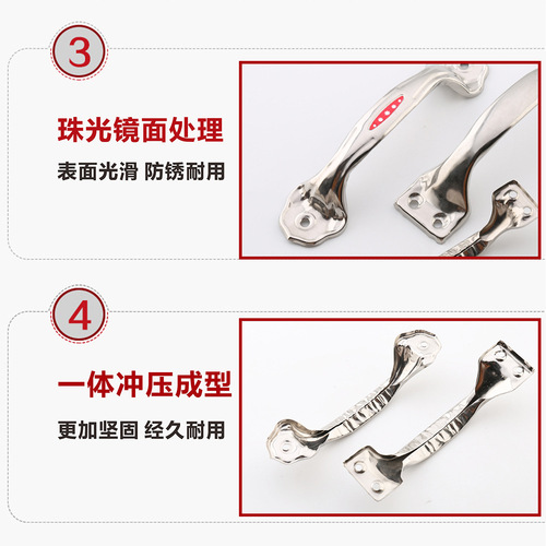 Stainless steel flower-shaped handle for traditional wooden doors, small handle for aluminum alloy windows and doors, drawer handle, bow-shaped grip