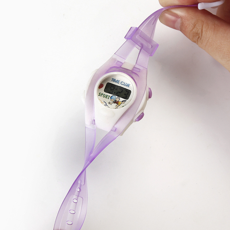 Estudiante de moda transparente para niños reloj electrónico multicolor Taobao pequeño puesto de regalo 2 yuanes tienda al por mayor suministro práctico