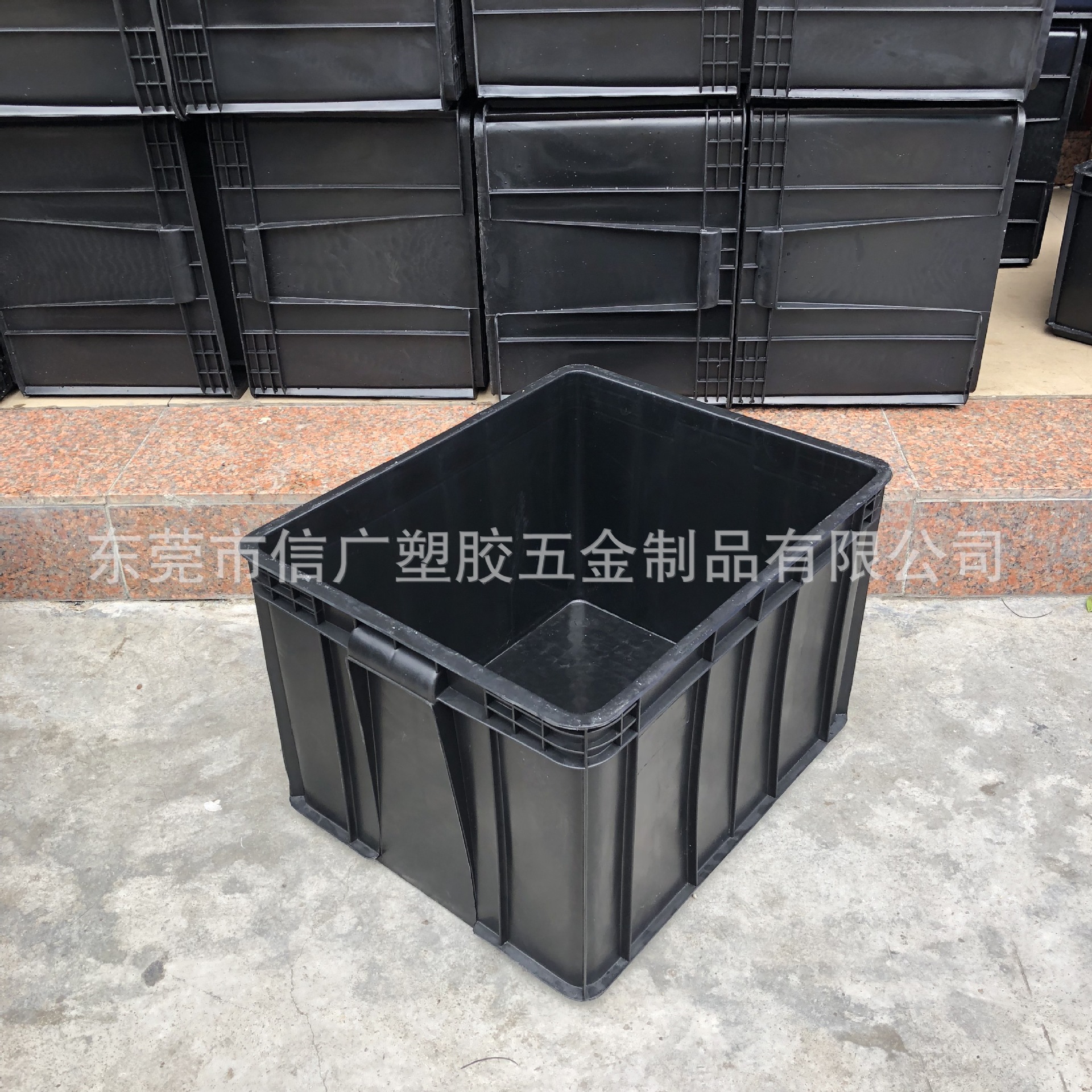 江西赣州可印刷可烫金黑色周转箱 黑色防静电静电框 SMT防静电