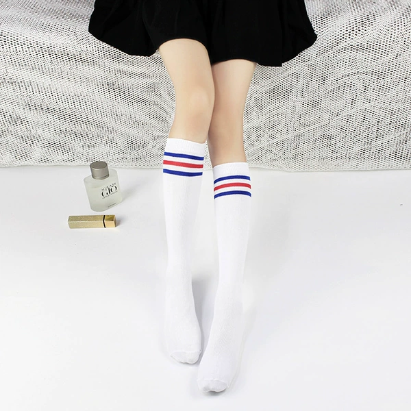 Mid -tube white background red blue bar