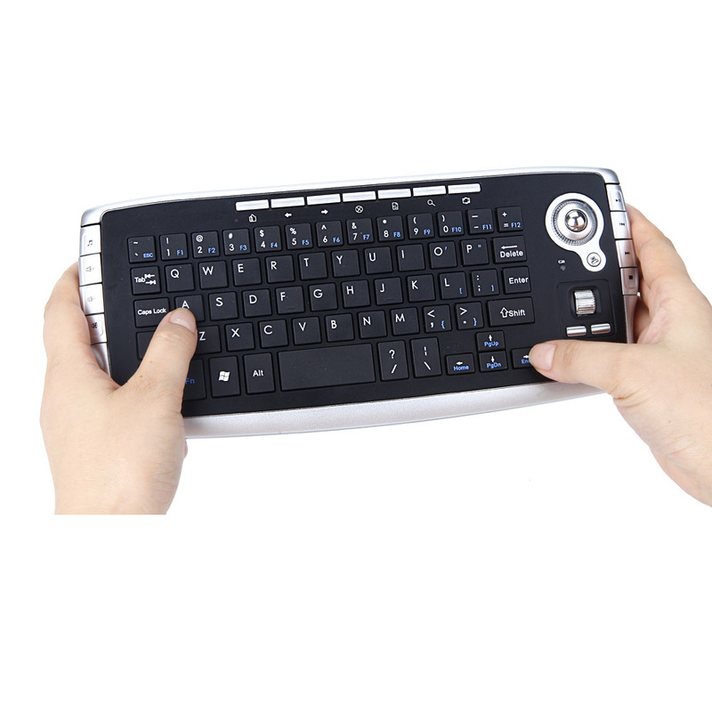 Multifunctional Media Button Wireless Trackball Mini 2.4g Keyboard and Mouse Combo Set in Stock