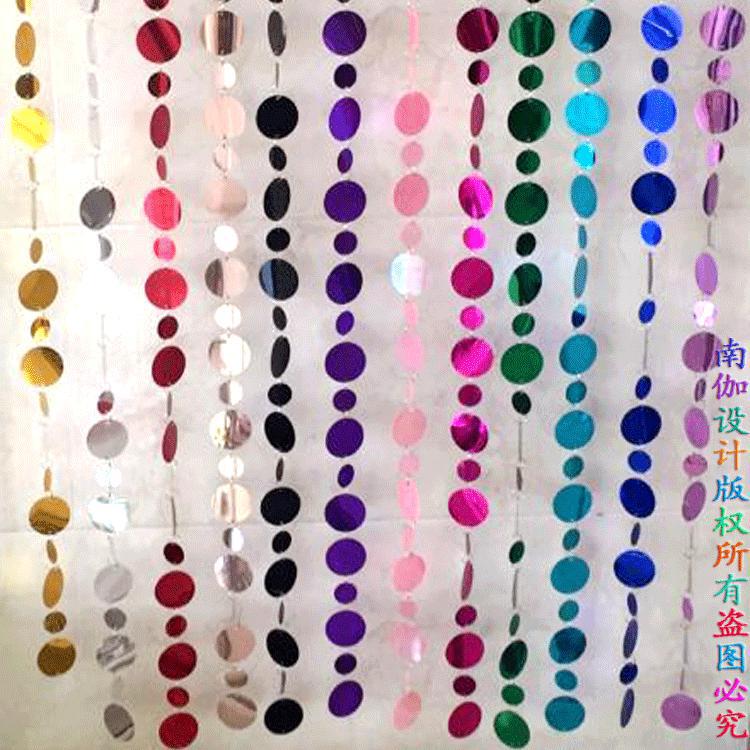 Sequin Curtain Sequin String Wedding Sequin Curtain Round Decorative Curtain Stage Gold Silver Wedding Sequin Curtain