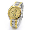 Metal swiss watch, steel belt, quartz watches for leisure, men's watch, wholesale