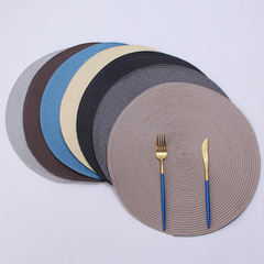 pp hand-woven placemat insulation mat dining table anti-slip mat plate mat bowl mat coaster European and American Japanese style home decoration