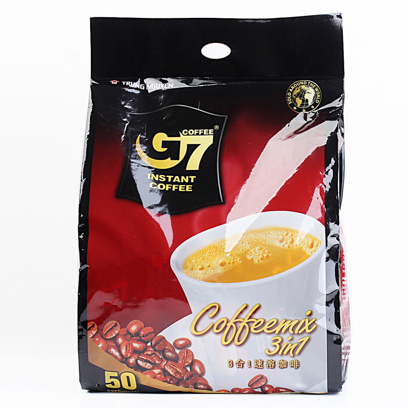 Vietnam imported Chinese/Vietnamese version Central Plains G7 coffee three-in-one instant coffee big bag 800g50 small bag