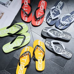 Summer flip-flops Korean style men's flip-flops outdoor non-slip outer wear trendy flip-flops casual beach fashion large size slippers
