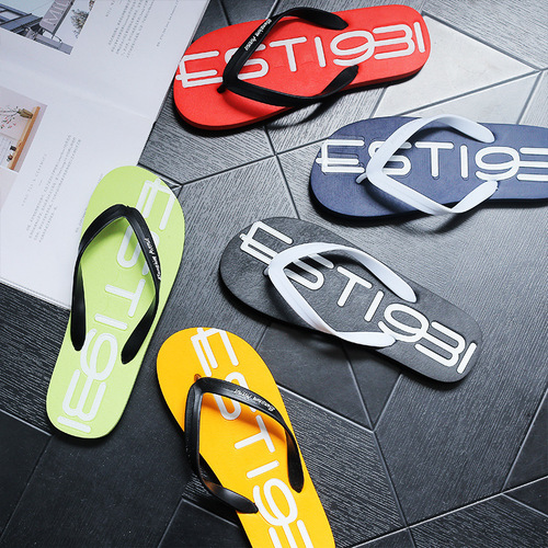 Summer flip-flops Korean style men's flip-flops outdoor non-slip outer wear trendy flip-flops casual beach fashion large size slippers