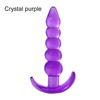 Wuzhu anal plug, five -linked beads, transparent crystal anal plug high -quality TPE material set four -piece manufacturer