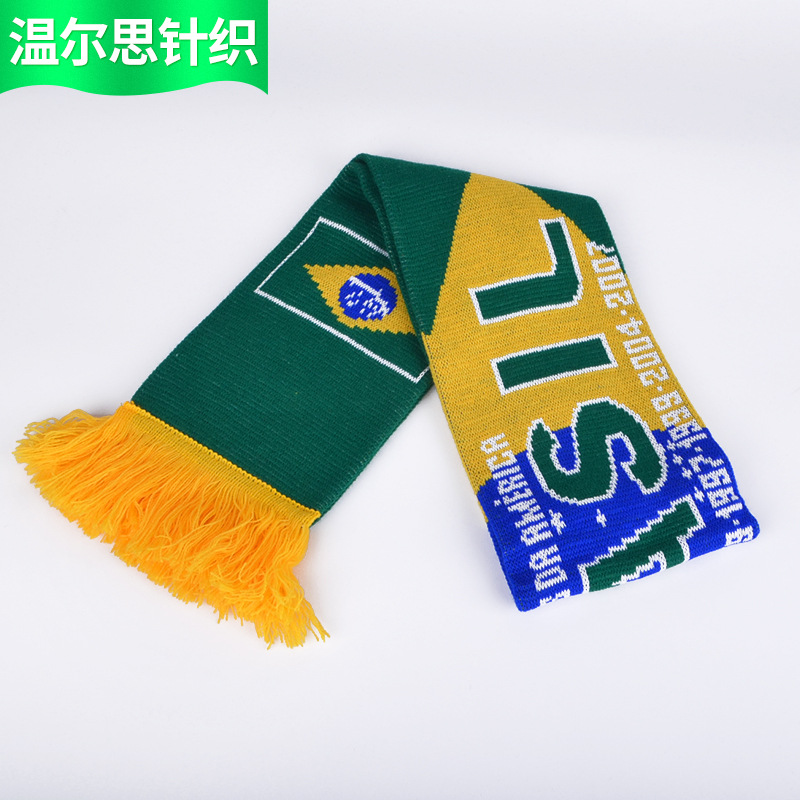Bufandas jacquard acrílicas personalizadas bufandas de fans suministro al por mayor caliente personalidades nacionales personalizadas fans