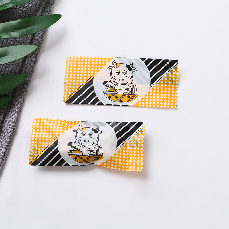 Directo de fábrica de embalaje para hornear turrón de embalaje de la leche del caramelo bolsa de embalaje interior máquina de plástico bolsa de sellado 200 Unids/pieza