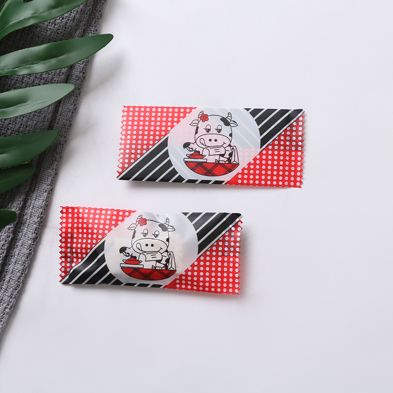 Directo de fábrica de embalaje para hornear turrón de embalaje de la leche del caramelo bolsa de embalaje interior máquina de plástico bolsa de sellado 200 Unids/pieza