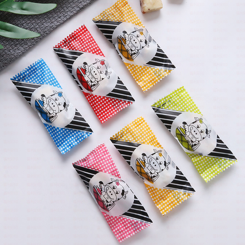 Directo de fábrica de embalaje para hornear turrón de embalaje de la leche del caramelo bolsa de embalaje interior máquina de plástico bolsa de sellado 200 Unids/pieza