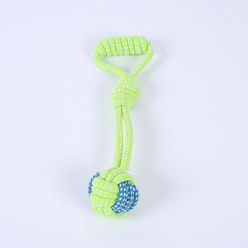 Pet supplies toys, bite-resistant cotton rope toys, teeth cleaning rope knot ball cat and dog toy set wholesale