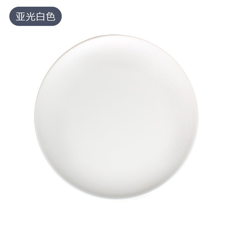 Yunhetang Nordic ins placa de cerámica Occidental Negro y Blanco Rosa placa plana Placa de filete Placa de postre vajilla personalización