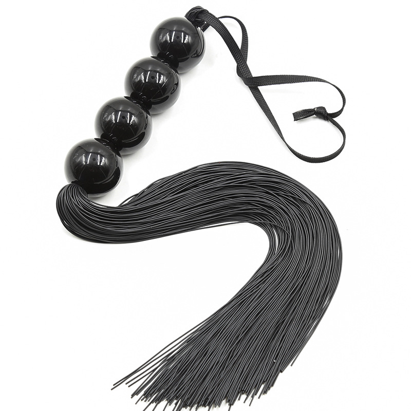 Productos para adultos: látigo sexy de silicona y cuero, látigo grande con cuentas, látigo para perros, látigo para caballos, látigo suelto, juguetes para coqueteo en pareja