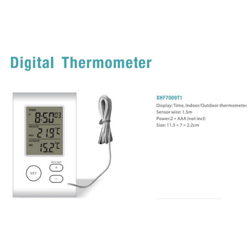 Factory wholesale electronic date display indoor and outdoor thermometer wireless convenient control thermometer
