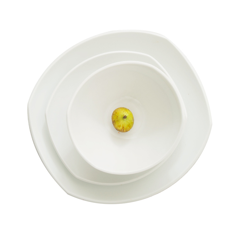 Estilo Europeo simple creativo nuevo tazón de fuente de la ensalada de porcelana de hueso Placa de 10 pulgadas Placa de 8 pulgadas plato de fruta vajilla traje vajilla Occidental