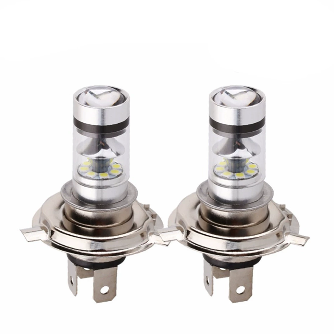 Автомобильная передняя фара противотуманная светодиодная H4 100W 20LED с антизапотеванием дальний и ближний свет