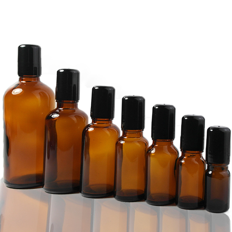 厂家现货10ml茶色精油滚球瓶精油瓶10ml小滚球瓶精油瓶香水瓶