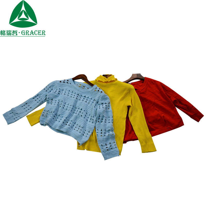 二手衣服工厂便宜服装出售chic春秋薄款套头羊毛衫针织女打底衫