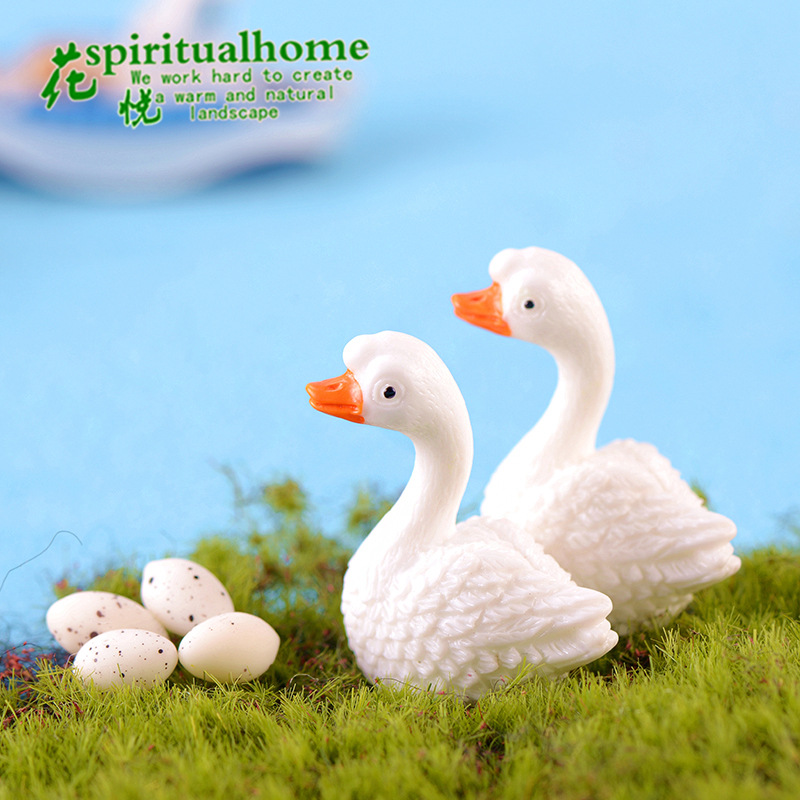 Big White Goose Poster Swan Parent -Child Gift Micro Landscape…