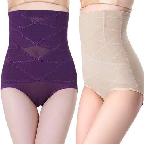 High Waist Seamless Crossover Postpartum Body Shaping Pants Body Shaping Underwear Women's High Waist Tummy Control Pants Underwear