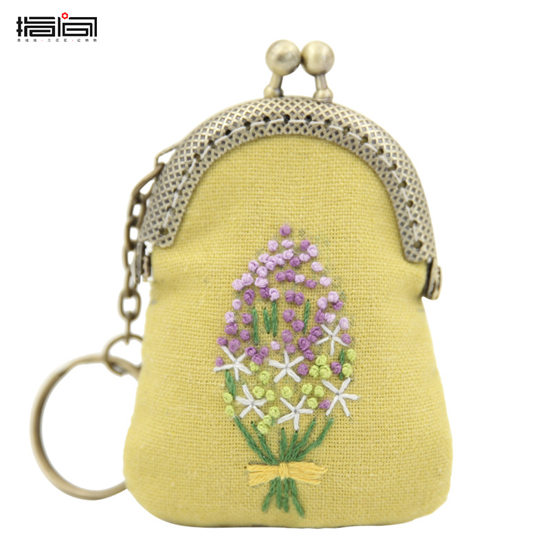 Jinhao collar hecho a mano DIY bordado boca Bolsa de Oro adornos creativo regalo femenino paño bordado kit suéter cadena