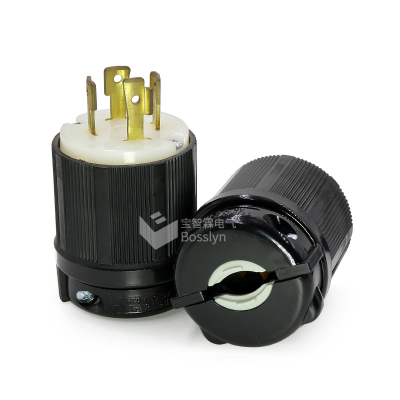 美国自锁插头 四芯装配式插头 电箱插头 UL美国认证高端产品