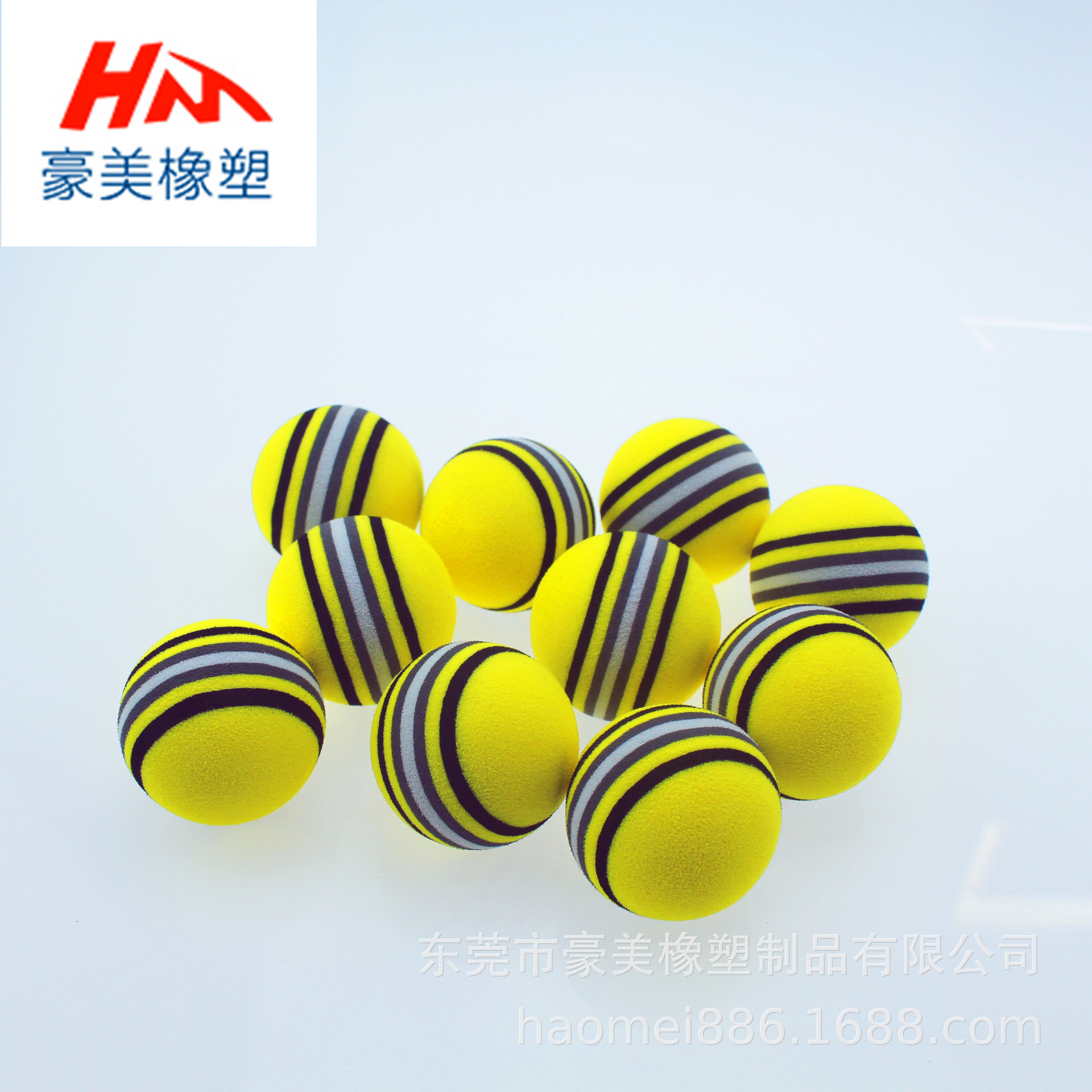 Fábrica al por mayor Eva Ball Arco Iris patio juguete Golf práctica bola espuma bola sólida Bola de esponja