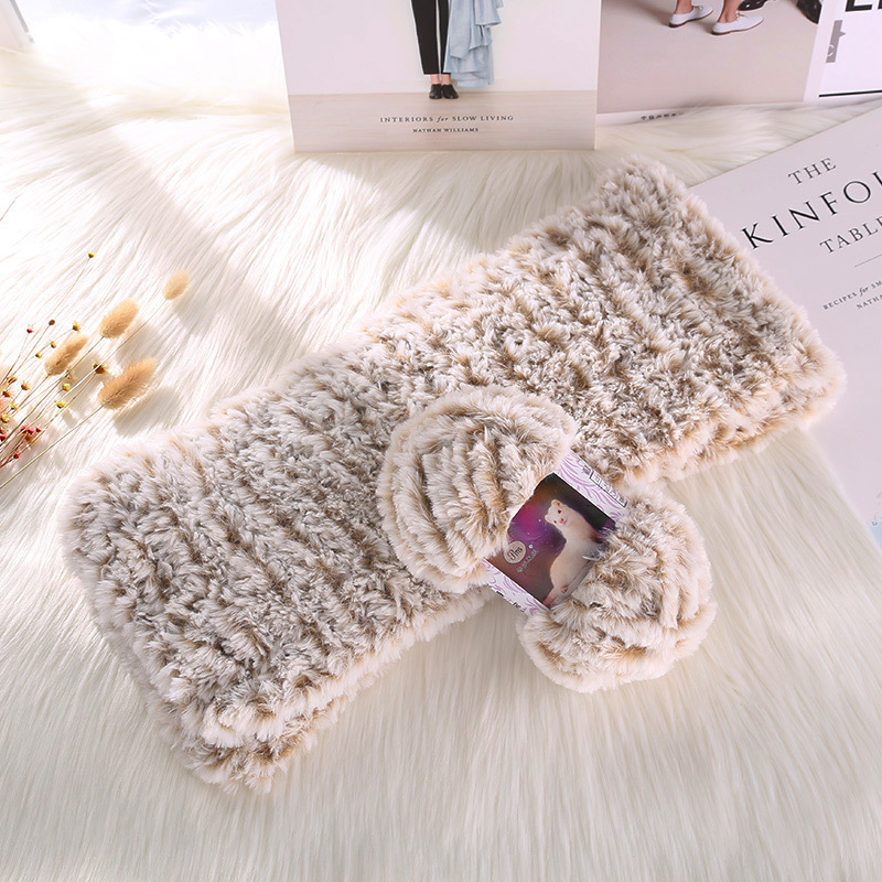 Imitation Mink Thick Wool Hand-Knitted DIY Imitation Fur Fur Fur Mink Velvet Hat Scarf Blanket Thread Wholesale