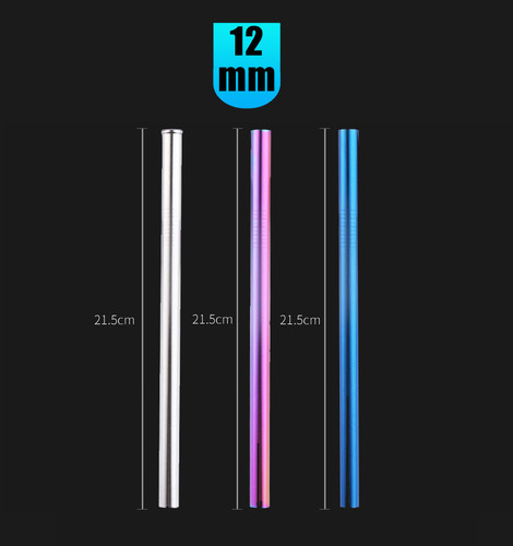 Manufacturer wholesale 304 stainless steel straws creative colorful metal beverage cocktail milk tea straw silicone set
