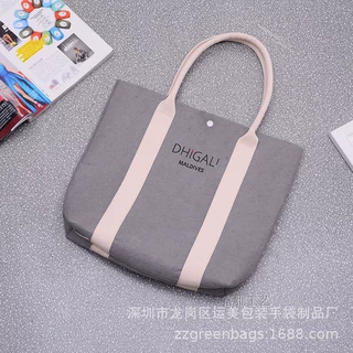 厂家直供帆布购物袋 韩版文艺字母手提帆布袋现货 单肩帆布手提包