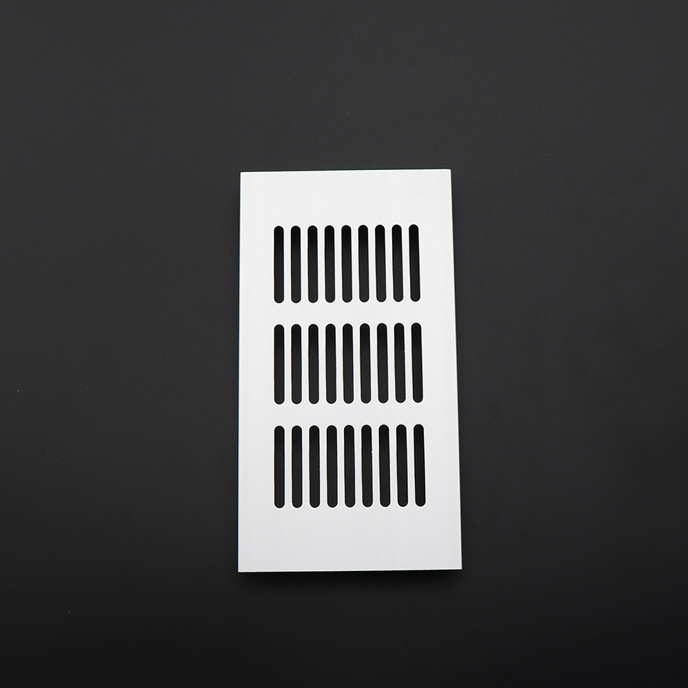 Fábrica al por mayor aleación de aluminio transpirable armario de malla rectangular transpirable muebles accesorios de hardware de malla de ventilación