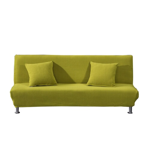 Cross-border solid color thickened elastic armless sofa cover sofa cushion all-inclusive sofa cover sofa bed cover