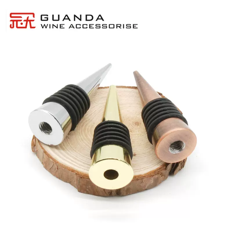 M8/M10螺牙锌合金/铝合金硅胶红酒塞底座下体平头酒塞酒瓶塞配件