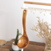 Dazang boutique wooden spoon 26cm positive lacquered long -handed long -handed large bending spoon cock spoon Korean kitchen utensil wholesale