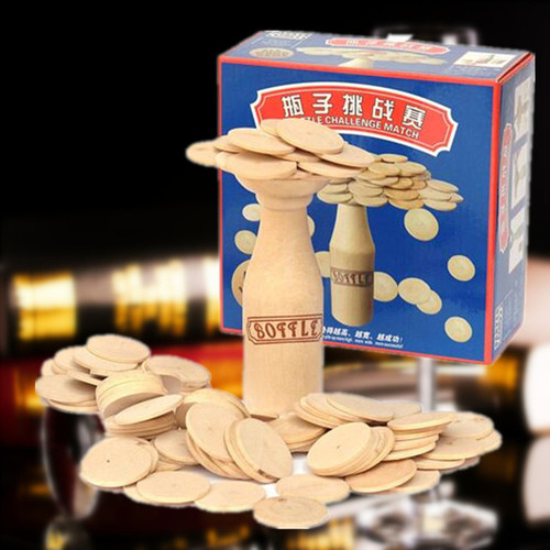Children's parent-child intellectual toys bottle challenge wine bottle jenga layered educational toys for adults and children