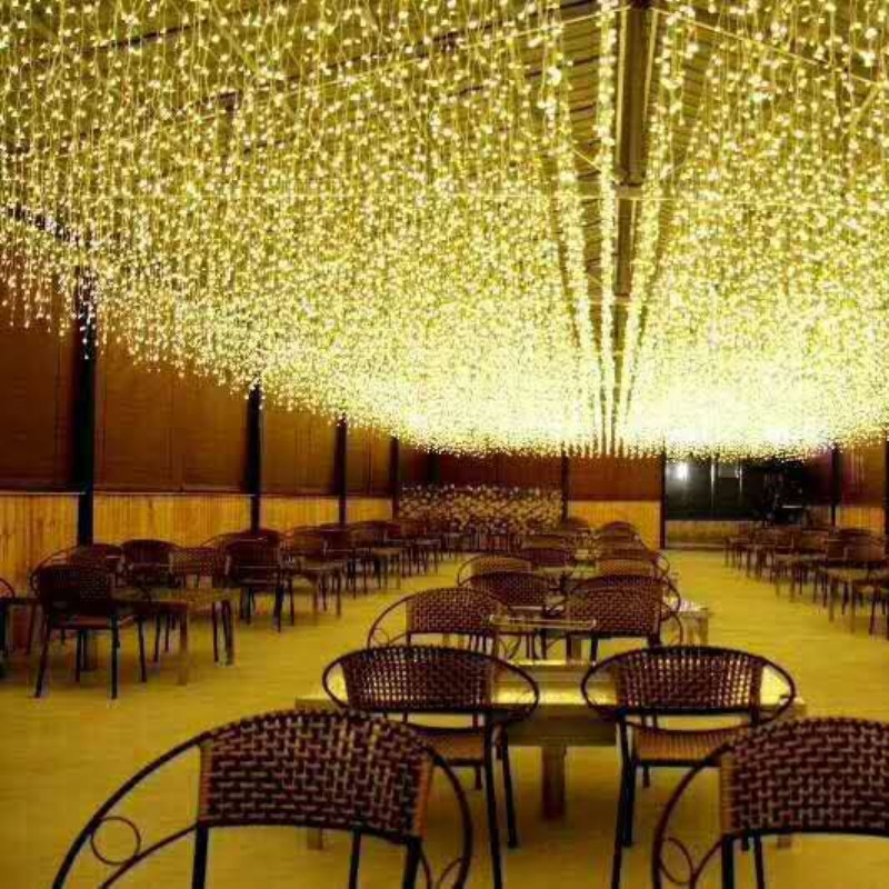 Gypsophila light ice strip light string outdoor rainproof led holiday decoration small colored lights flashing lights star light string curtain lights