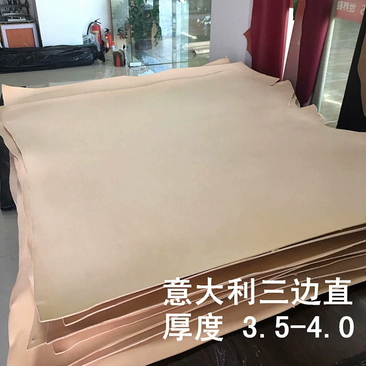 Тосканский оригинальный цвет A-класса Итальянская трехсторонняя прямая дубление кожи 4.0-5.0mm Ручной пояс