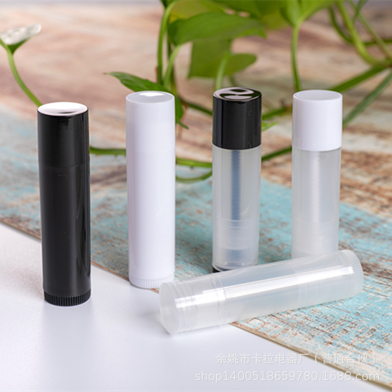 En stock bálsamo labial tubo plástico material de embalaje redondo niños rotación inyección bálsamo labial tubo 5G ventas directas de la fábrica