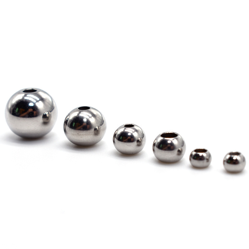 Stainless Steel Through-Hole Beads, Drilling Beads, Steel Beads Drilling, Beaded Jewelry in Multiple Specifications Stainless Steel Through-Hole Beads, Drilling Beads, Steel Beads Drilling, Beaded Jewelry in Multiple Specifications