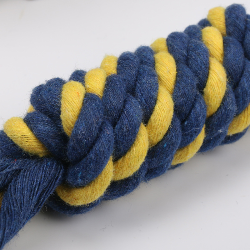 Suministros para mascotas cuerda de algodón resistente a mordidas juguete cuerda de mordedor nudo de ratón nudo gato perro mordedura cuerda peluche pequeño perro juguete al por mayor
