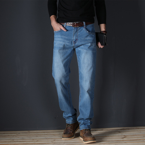 Men's Straight Fit Mid-rise Elastic Simple Business Long Pants for Autumn/Winter 2025